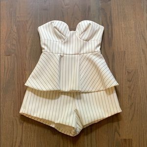 White striped Romper